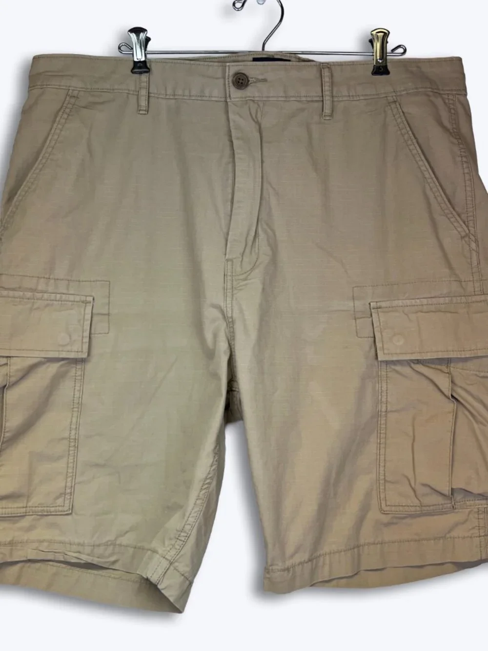 Levi's Cargo Shorts Mens 38 Tan Khaki Cotton Ripstop Utility Pockets Outdoor